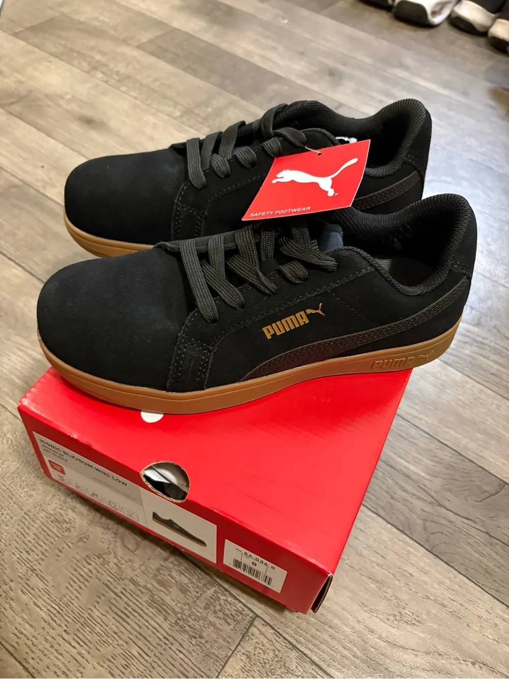 Puma Black Composite Toe Safety  Sneakers with Gum Sole